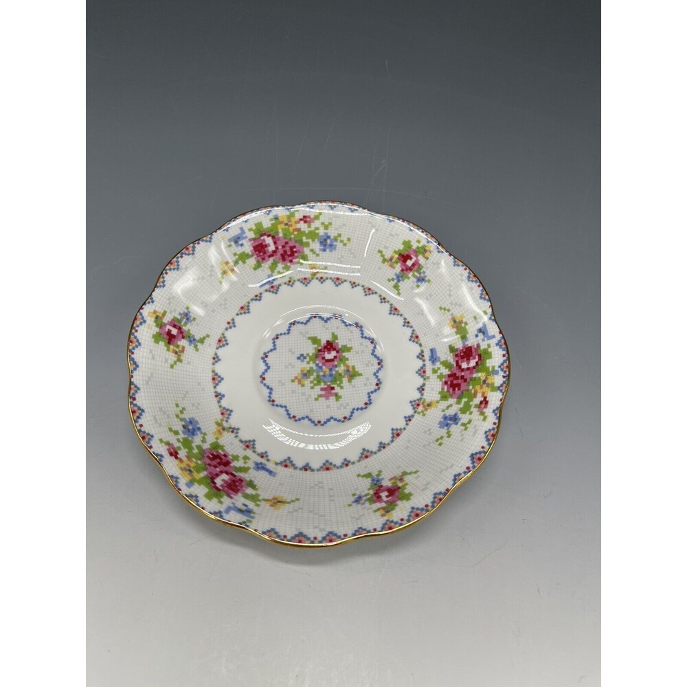 Vintage Royal Albert Chintz Petit Point Saucer Bone China England 5.5"